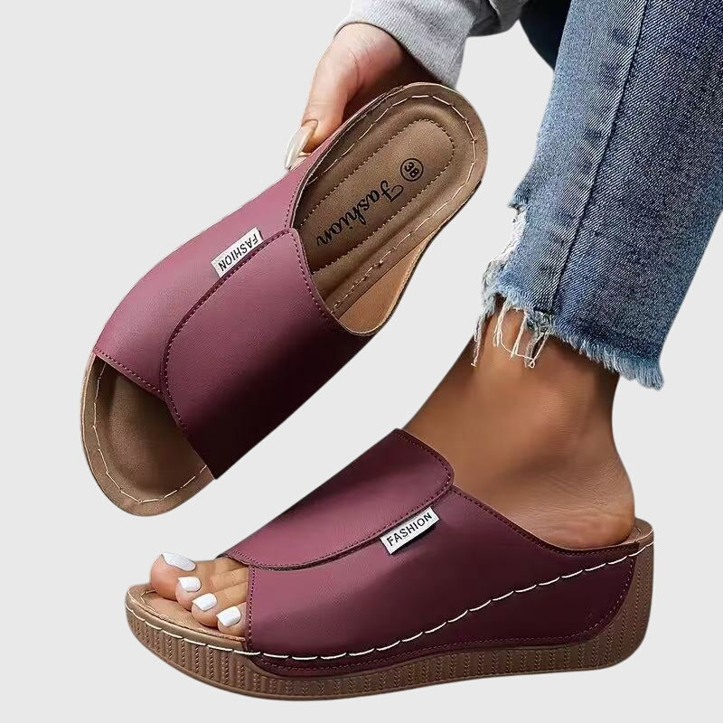 Burgundy Stylish Orthopedic Sandals