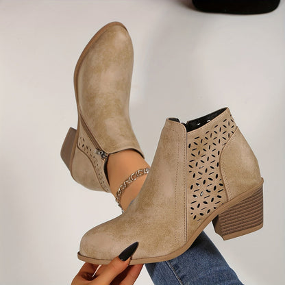 Kaid | Black Cutout Orthopedic Boots