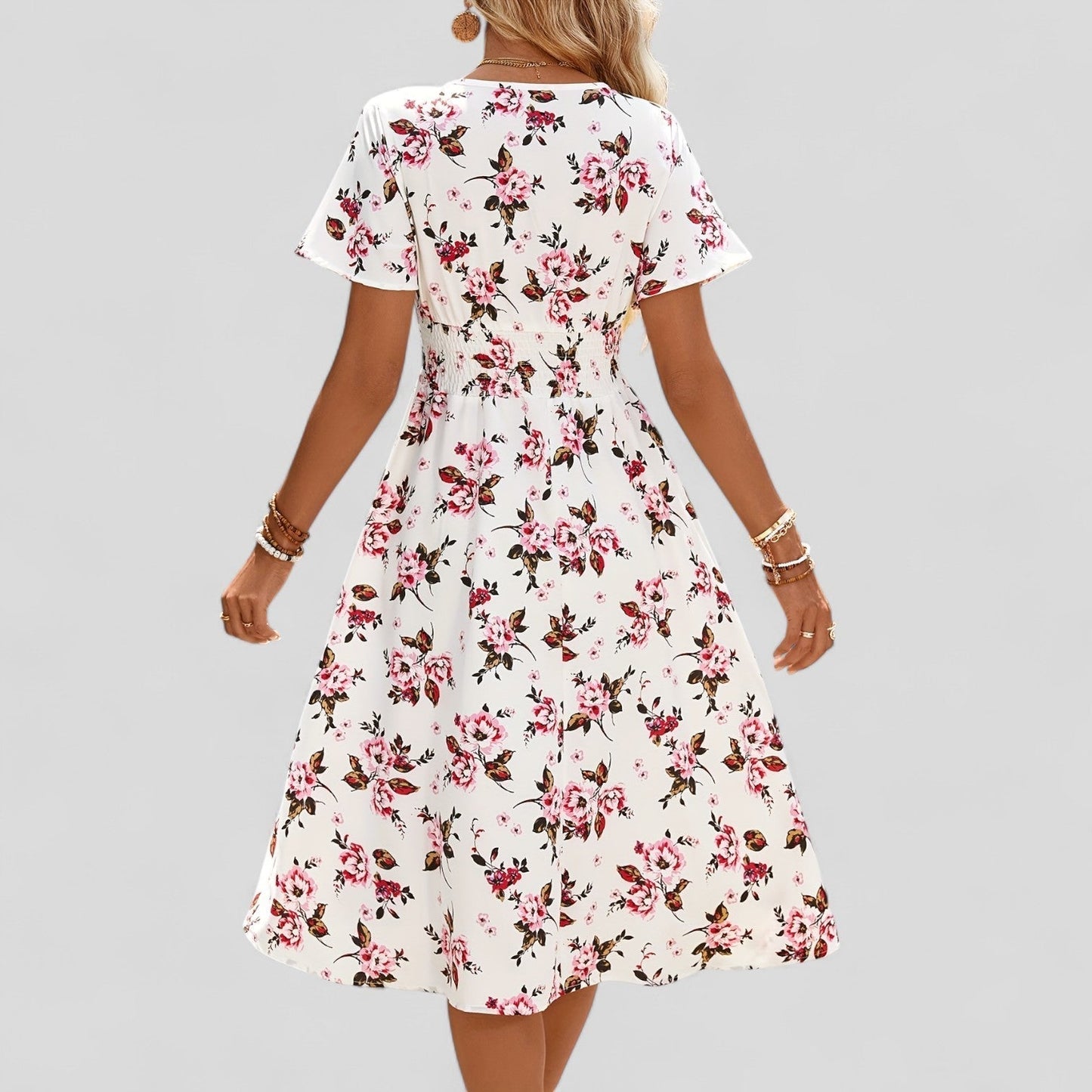 Calanthe | Elegant Floral Summer Midi Dress