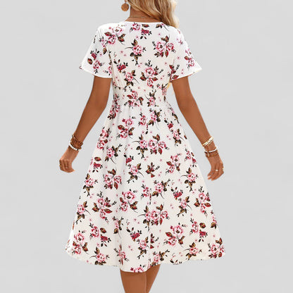 Calanthe | Elegant Floral Summer Midi Dress