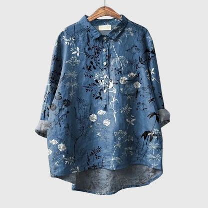 Astrid | Vibrant Floral Silk Blouse