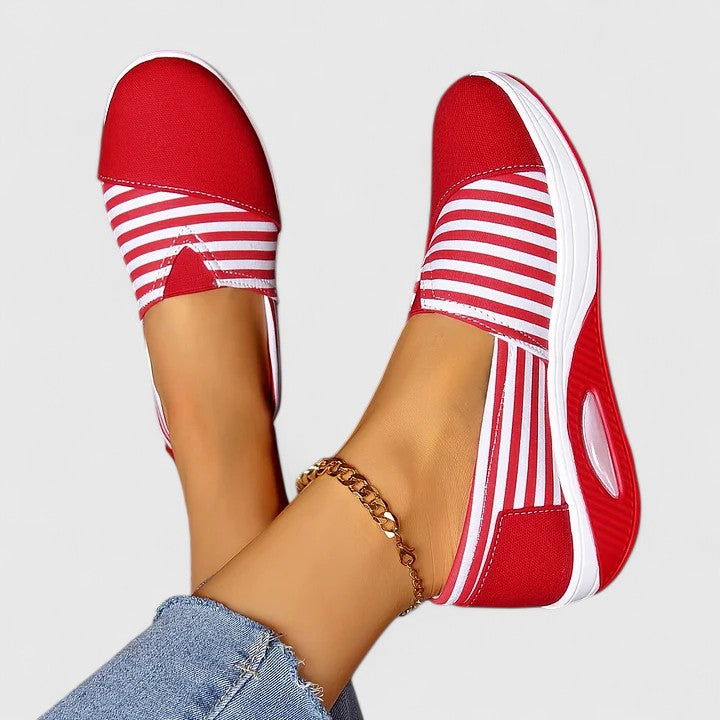 Astrid | Navy Striped Orthopedic Sneakers