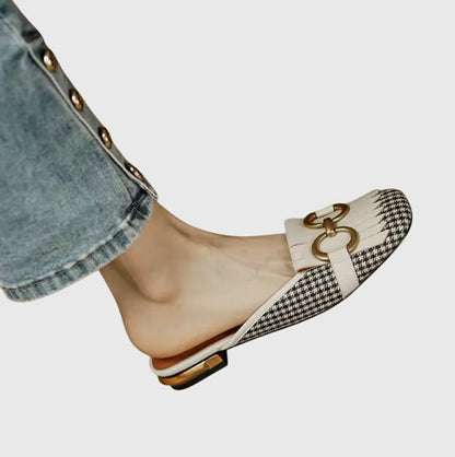 Calista | Beige Leather Orthopedic Sandals