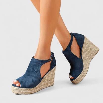 Calantha | Black Suede Orthopedic Heels