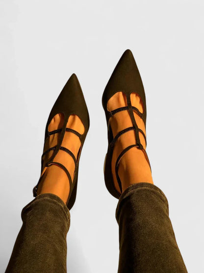 Astrid | Black Suede Orthopedic Heels