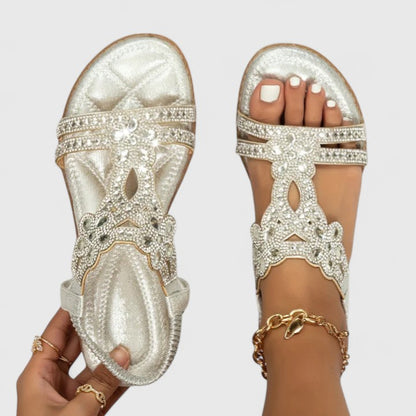 Calanthe | Turquoise Embellished Orthopedic Sandals
