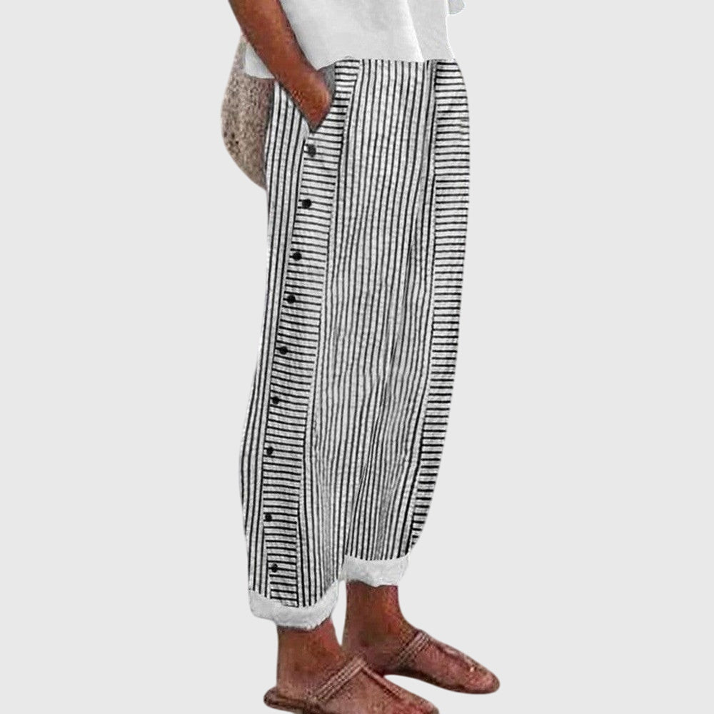 Calista | Striped Elegant Women's Pants