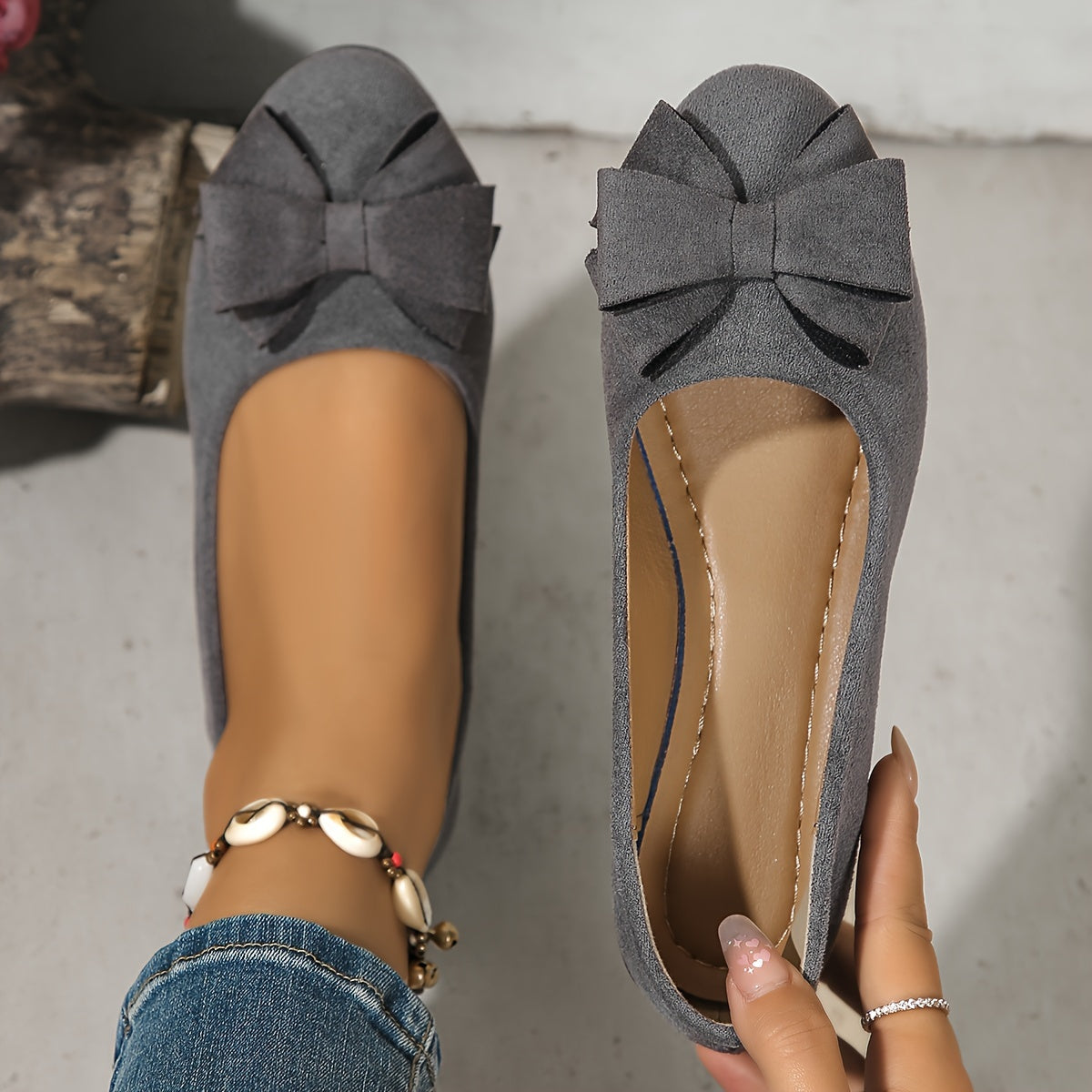 Calantha | Elegant Grey Suede Sophisticated Shoes