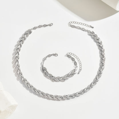 Calanta | Rose Gold Rhinestone Fish Tail Set
