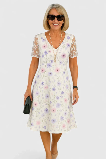 Calista | Floral Elegant Midi Dress