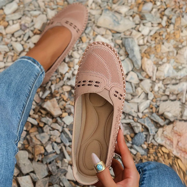Adriana | Beige Women Stylish Orthopedic Casual Slip-On Shoes