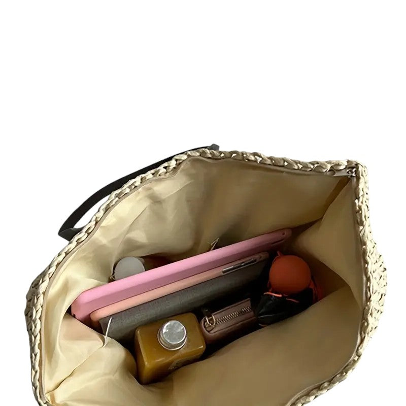 Calista | Women’s Spacious Woven Straw Beach Tote Bag