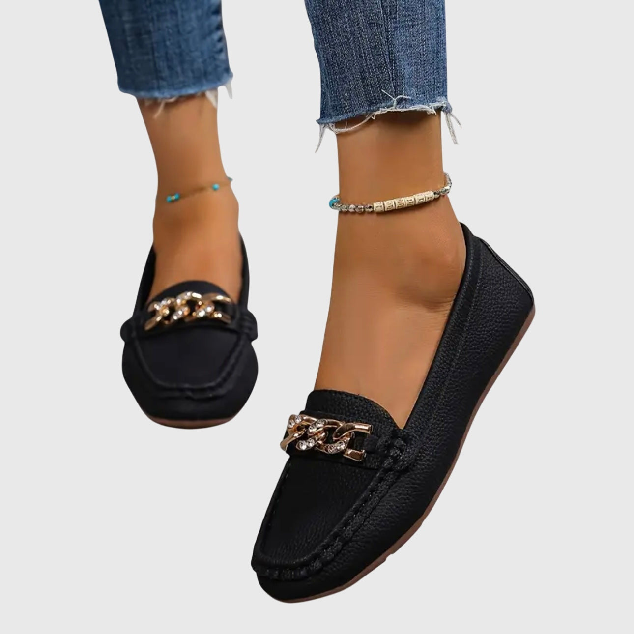 Calista | White Leather Orthopedic Loafers