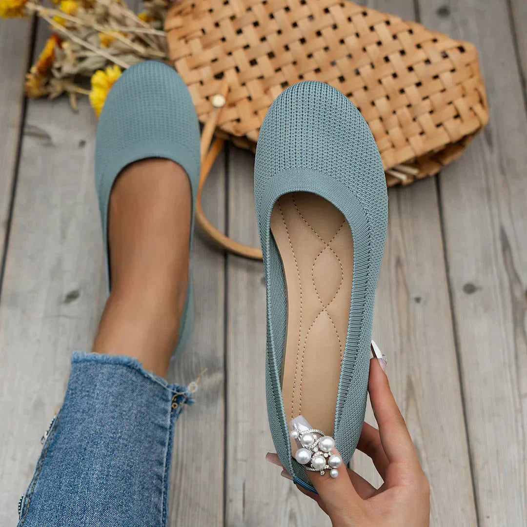 Calista | Beige Knit Anti-Slip Breathable Shoes