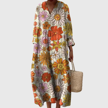 Astrid | Vibrant Patchwork Geometric Dress