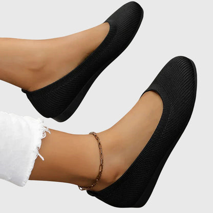 Aria | Black Anti-Slip Breathable Ballet Flats