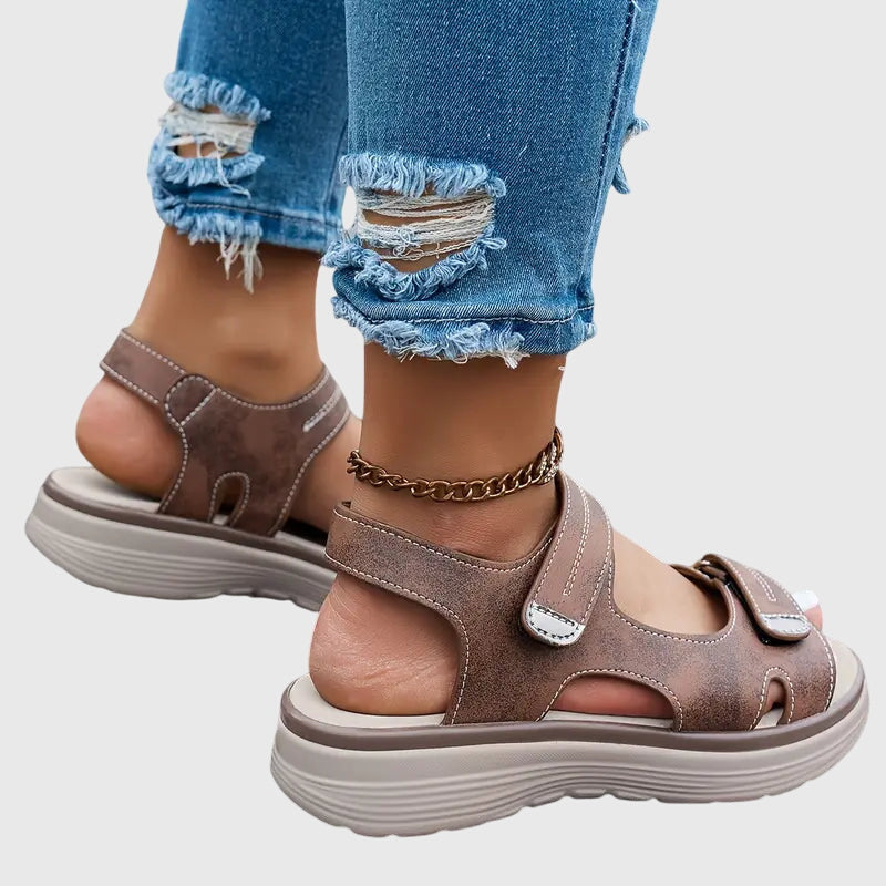 Alethea | Brown Comfortable Orthopedic Sandals