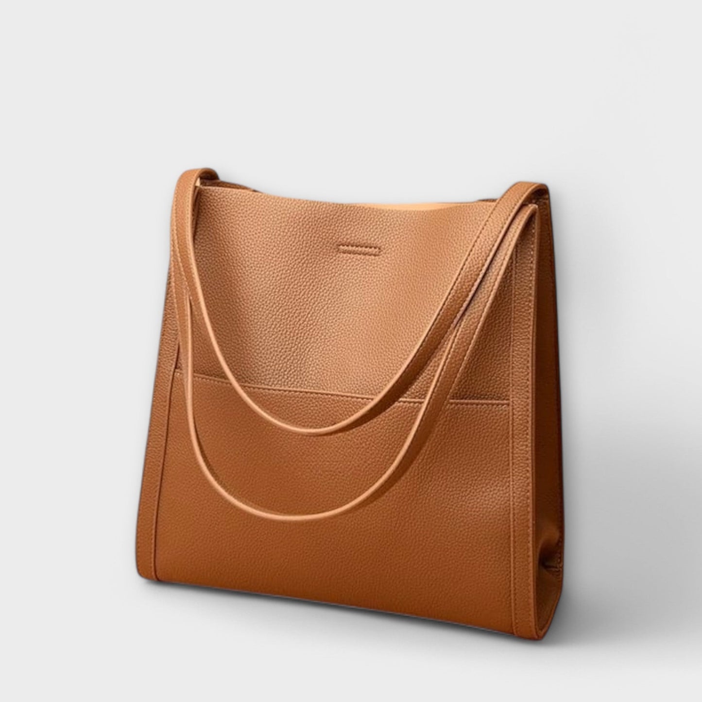 Calista | Rich Red Leather Structured Tote Handbag