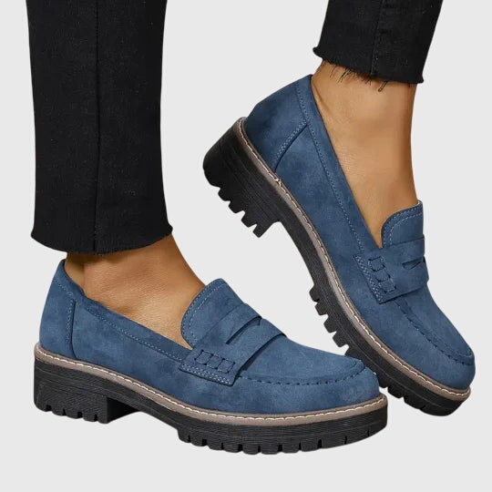 Astrid | Elegant Black Timeless Suede Loafers
