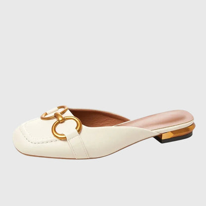 Calista | Beige Leather Orthopedic Sandals
