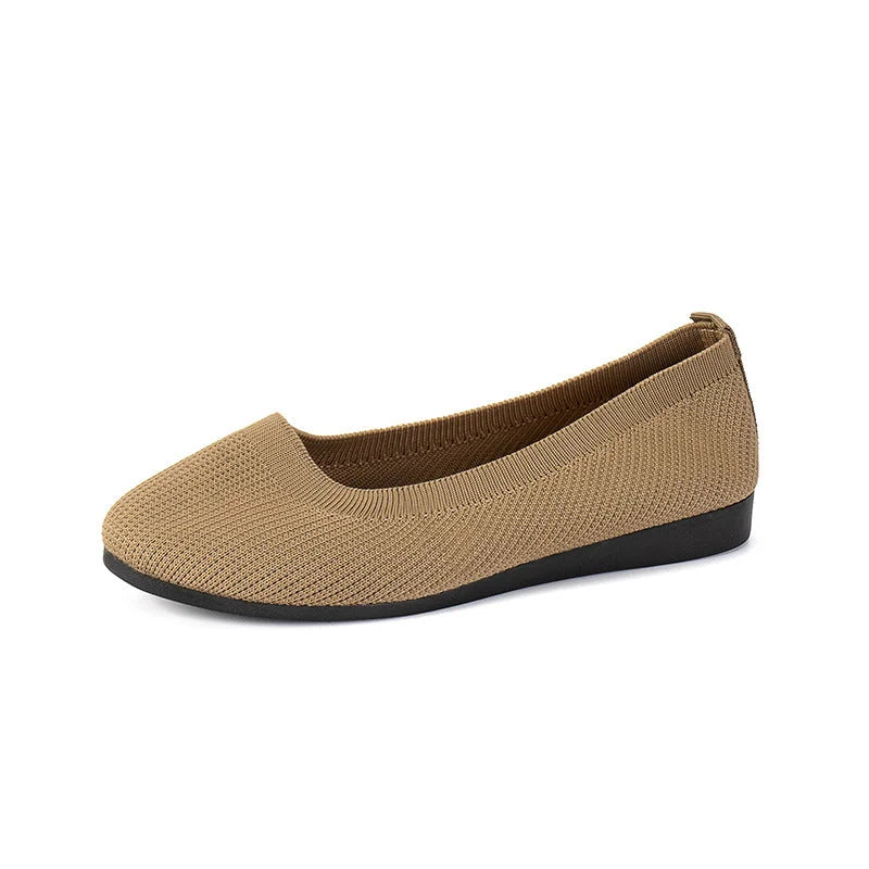 Calista | Beige Knit Anti-Slip Breathable Shoes