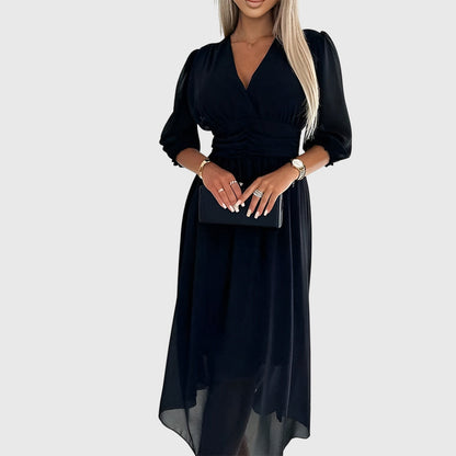 Astrid | Royal Blue Lightweight Silky Chiffon Dress
