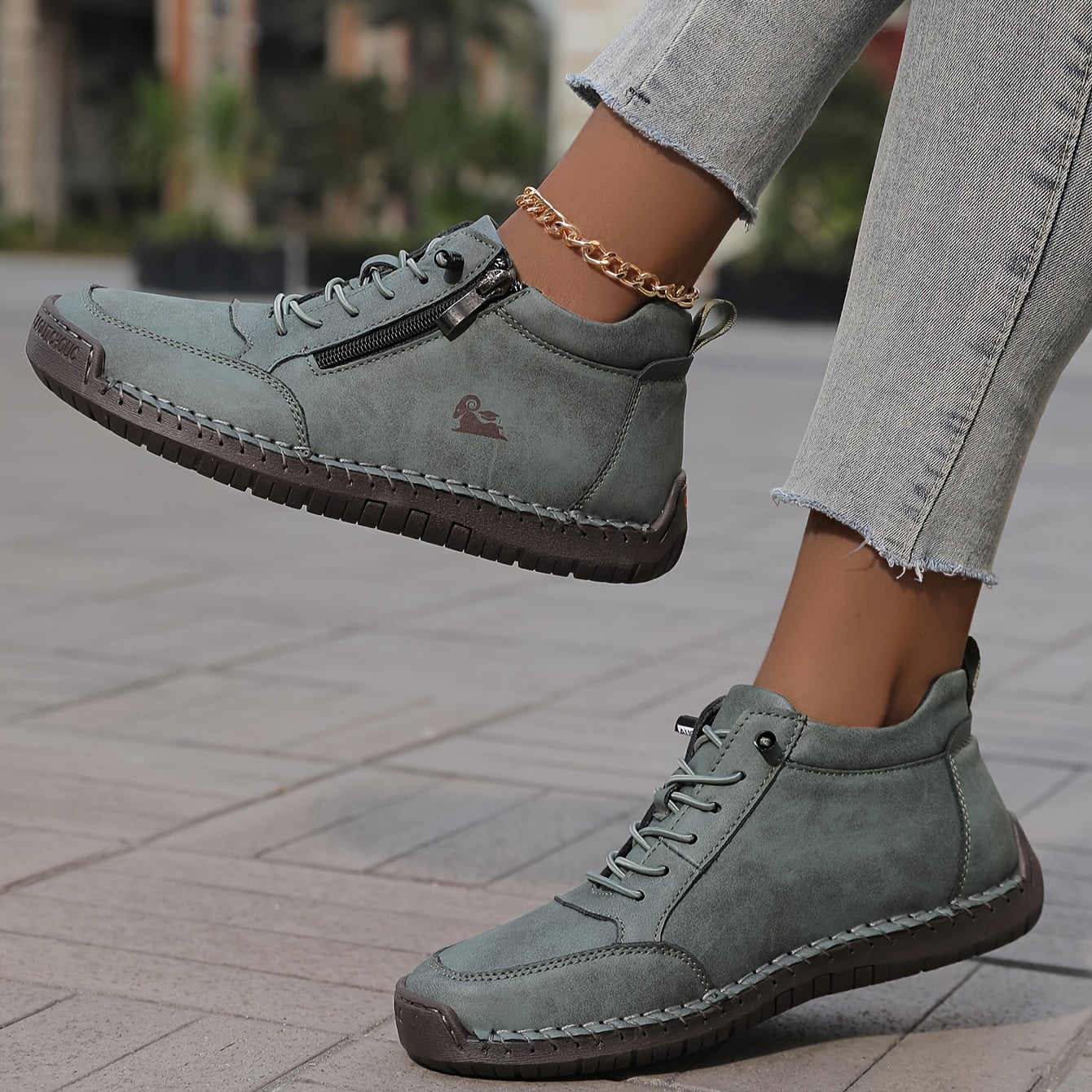 Kaid | Grey Suede Orthopedic Shoes