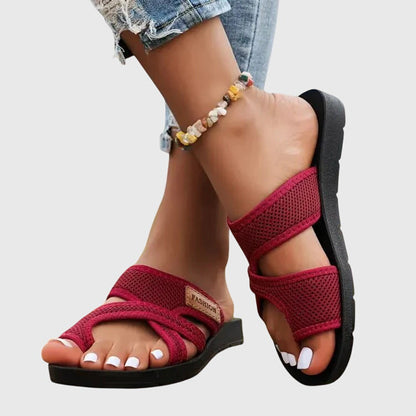 Calista | Black Strappy Orthopedic Sandals