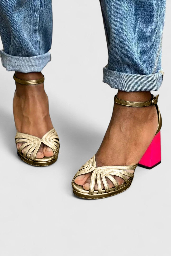 Calantha | Golden Sophisticated Heels