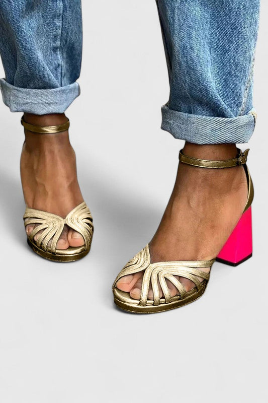 Calantha | Golden Sophisticated Heels