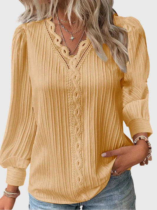 Calista | Elegant Pullover Blouse in Soft Yellow