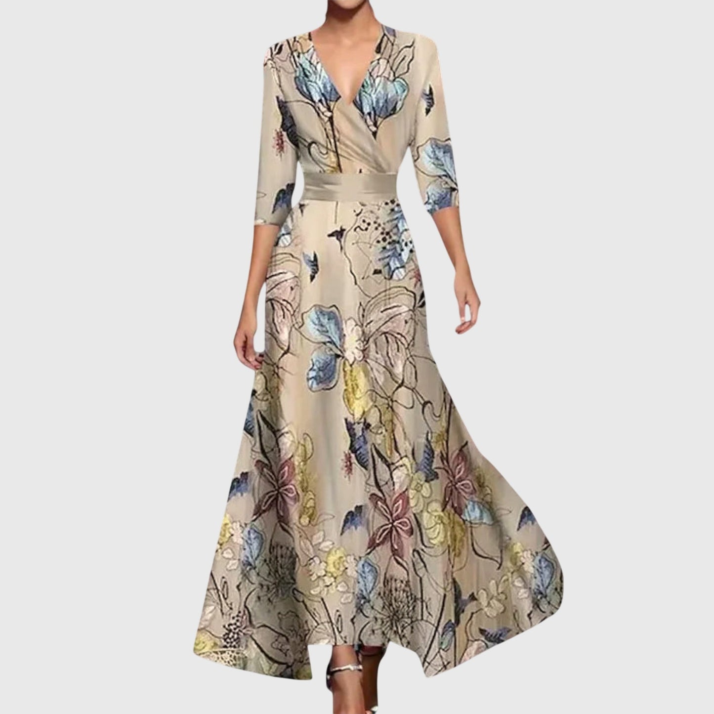 Calista | Vibrant Floral Elegant Dress