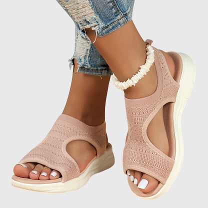 Calista | Brown Crochet Orthopedic Sandals