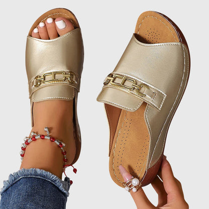 Astrid | Luxe Black Strap Comfy Sandals