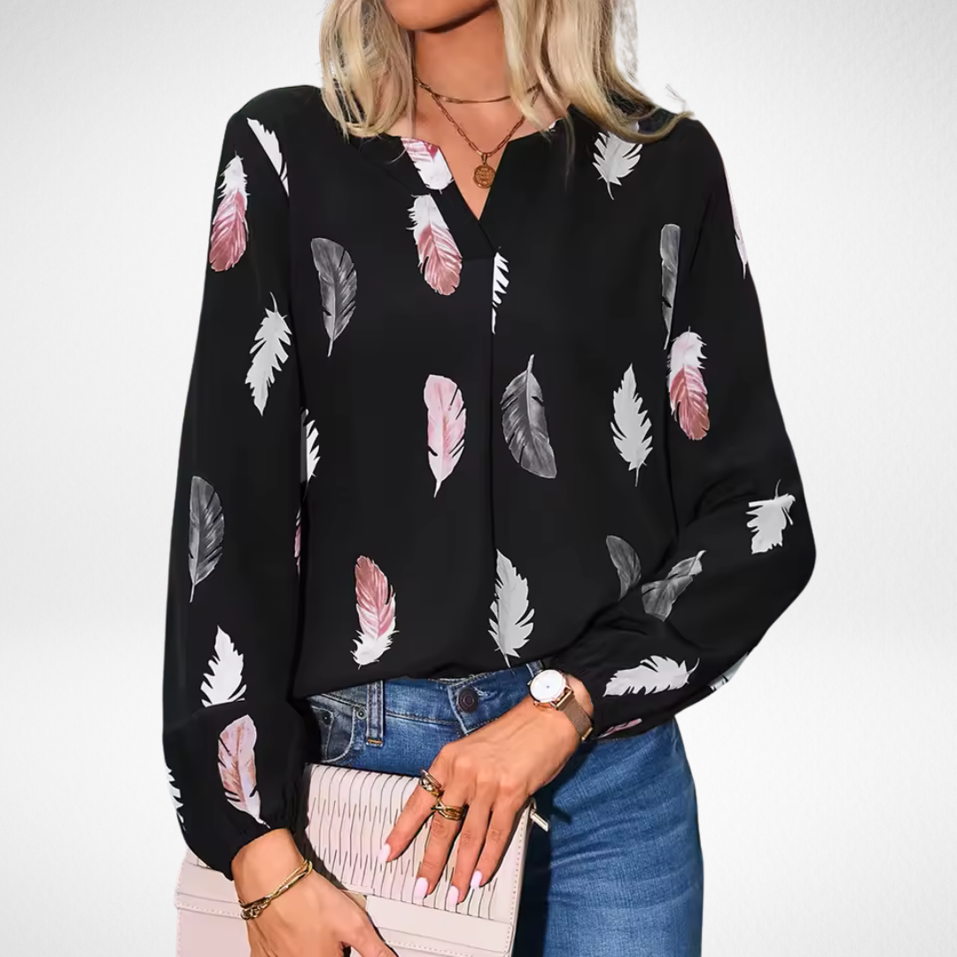Astrid | Blush Feather Confidence Fit Blouse