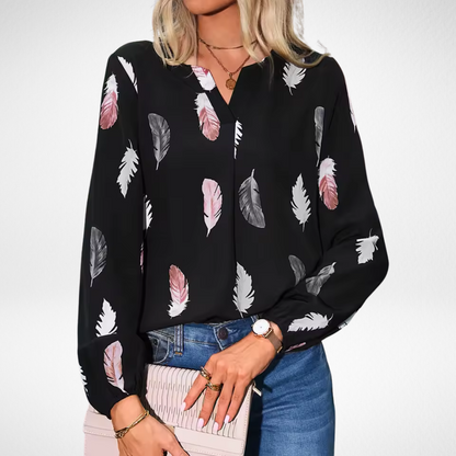 Astrid | Blush Feather Confidence Fit Blouse
