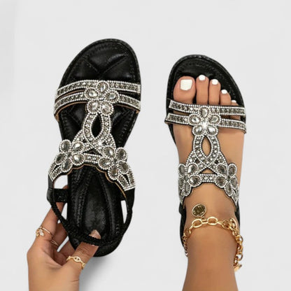 Calanthe | Turquoise Embellished Orthopedic Sandals