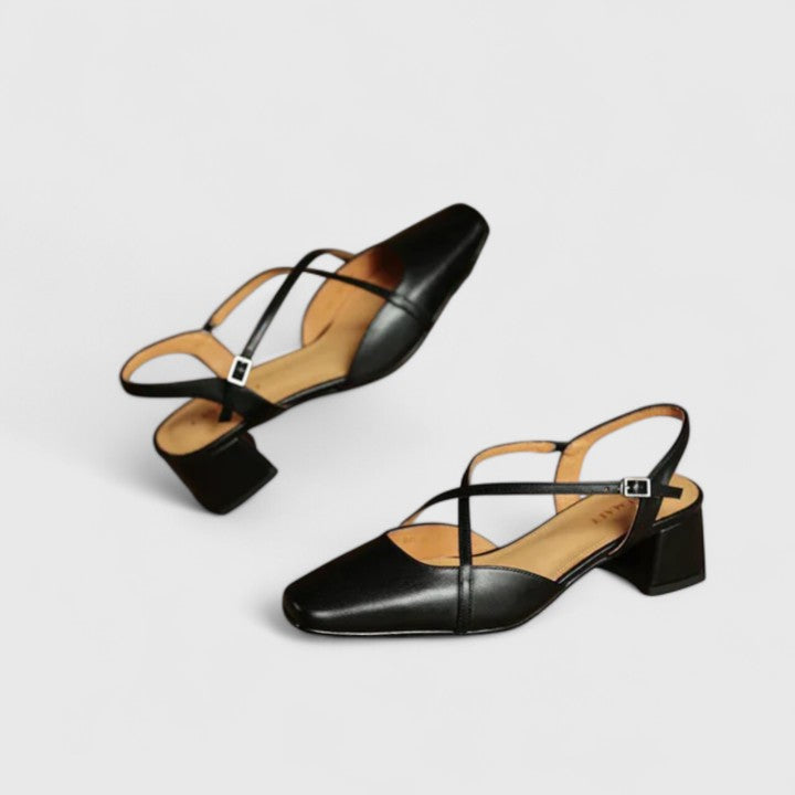Calista | Elegant Red Leather Sandals
