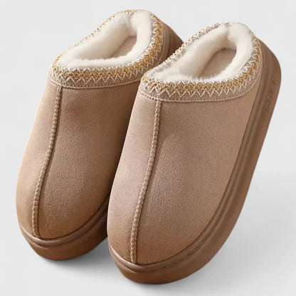 Alethea | Brown Suede Orthopedic Slippers