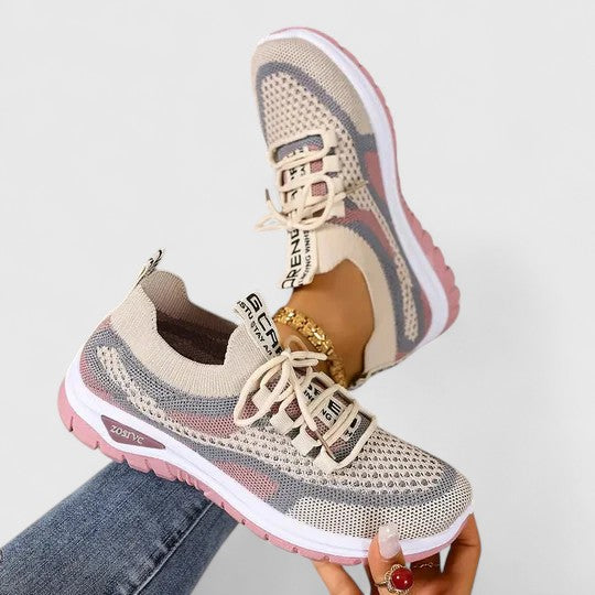 Calantha | Beige Multi-Color Orthopedic Sneakers