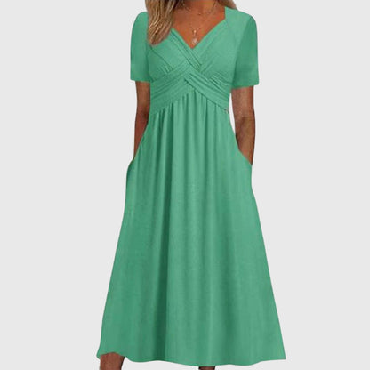 Calista | Mint Green Flattering Dress