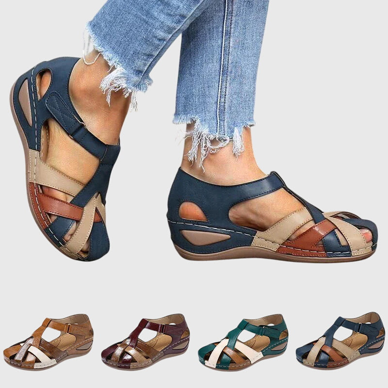 Calista | Multicolor Leather Orthopedic Sandals