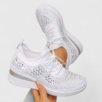 Calantha | White Crochet Orthopedic Shoes