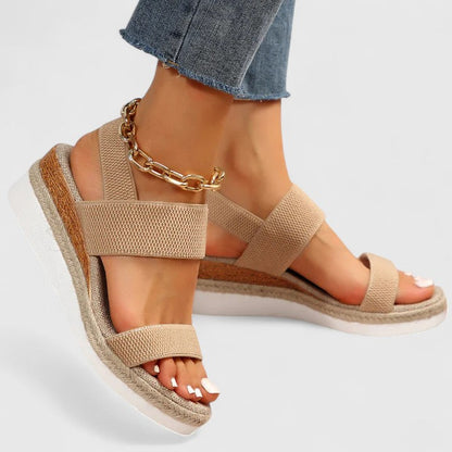 Alethea | Black Strappy Orthopedic Sandals