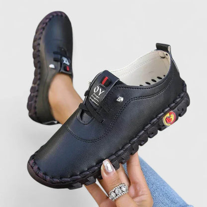 Calantha | Black Leather Elegant Shoes