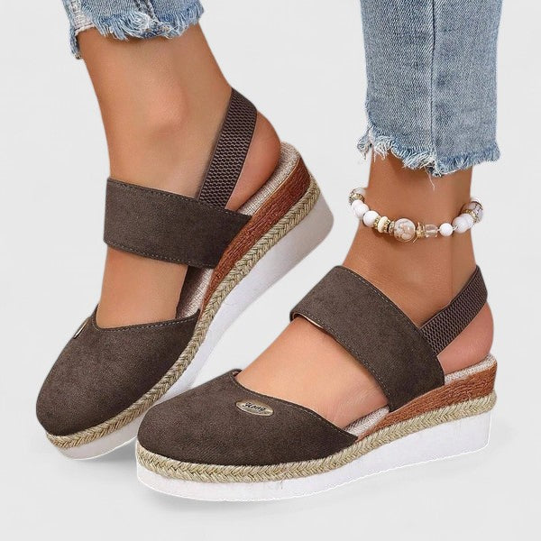 Calista | Black Strappy Orthopedic Sandals