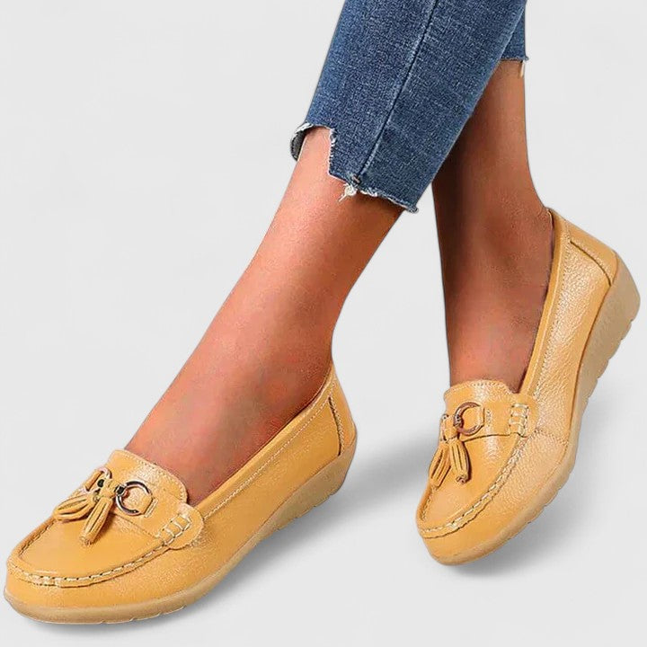 Calantha | Red Tassel Loafer Orthopedic Shoes