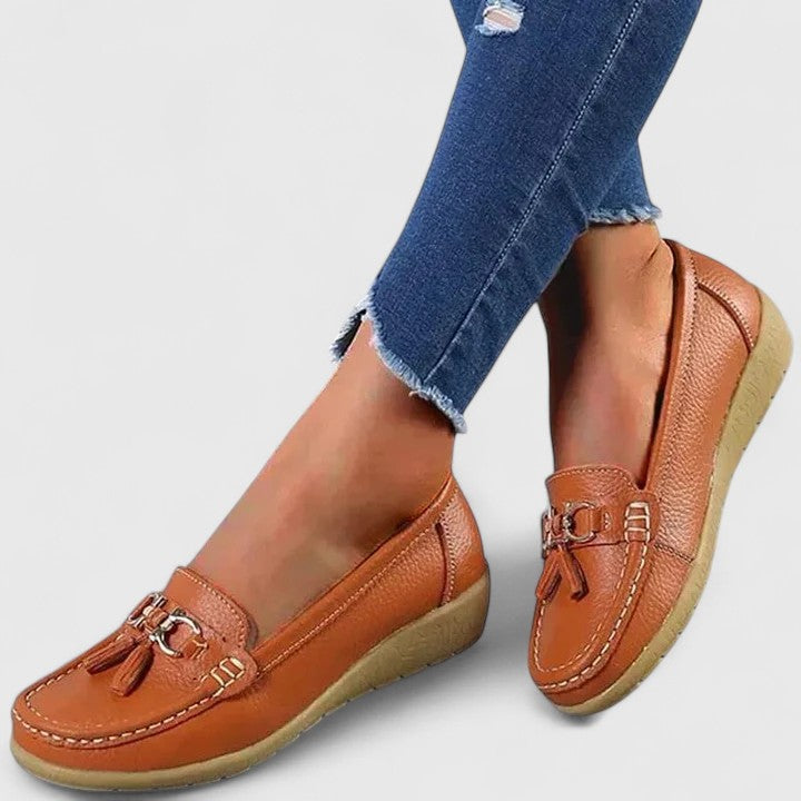 Calantha | Red Tassel Loafer Orthopedic Shoes