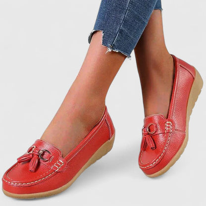Calantha | Red Tassel Loafer Orthopedic Shoes