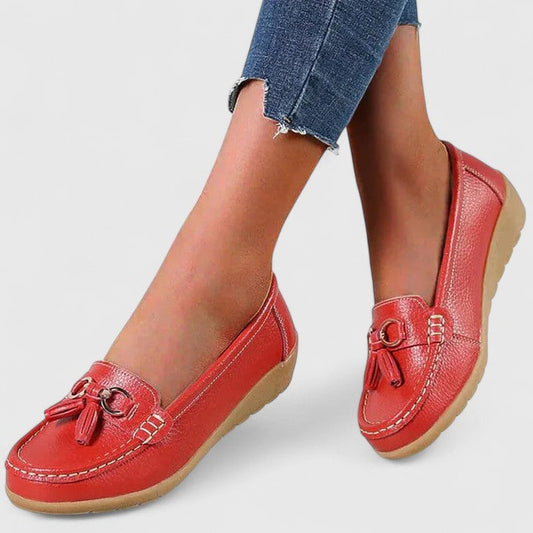 Calantha | Red Tassel Loafer Orthopedic Shoes